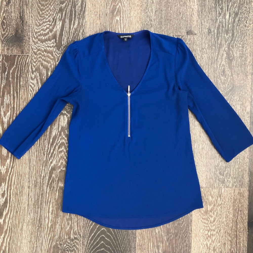 Royal blue 3/4 sleeve top